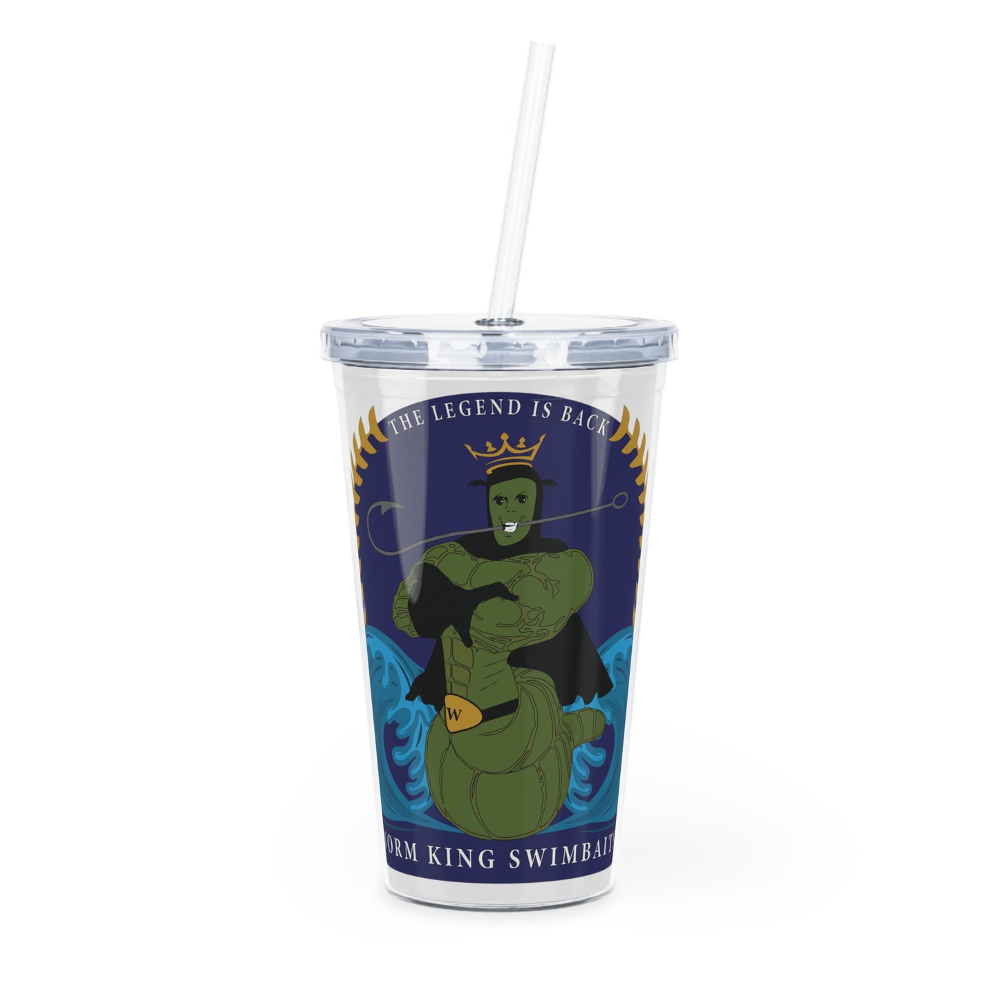 Worm King Plastic Tumbler with Straw