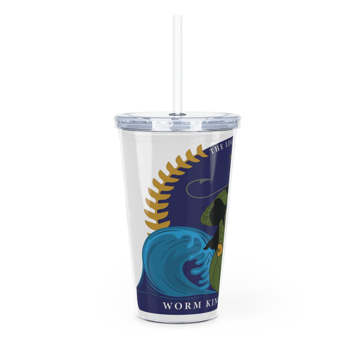 Worm King Plastic Tumbler with Straw